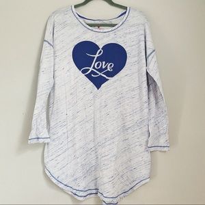 Victoria Secret’s Heart Sleep Tee Light Grey